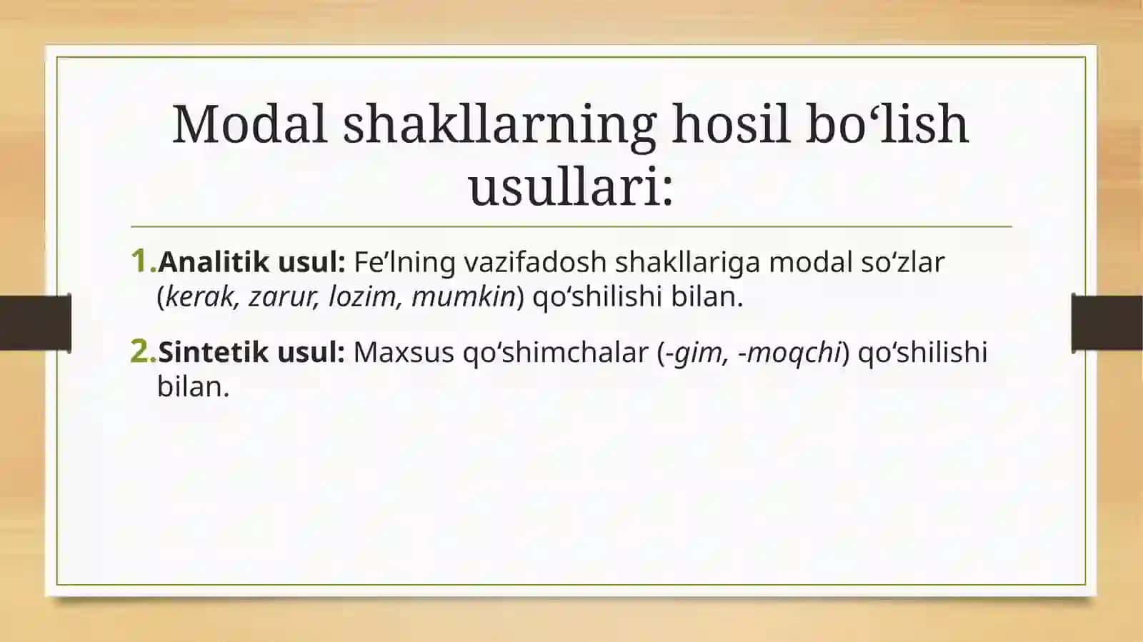 FE’LNING MODAL SHAKLLARI 4