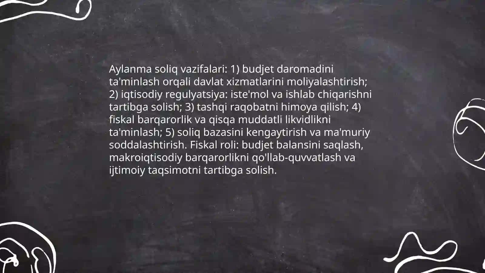 Aylanmadan olinadigan soliqning iqtisodiy mohiyati va budjed daromatlarini shakillantirishdagi axamiyati 4