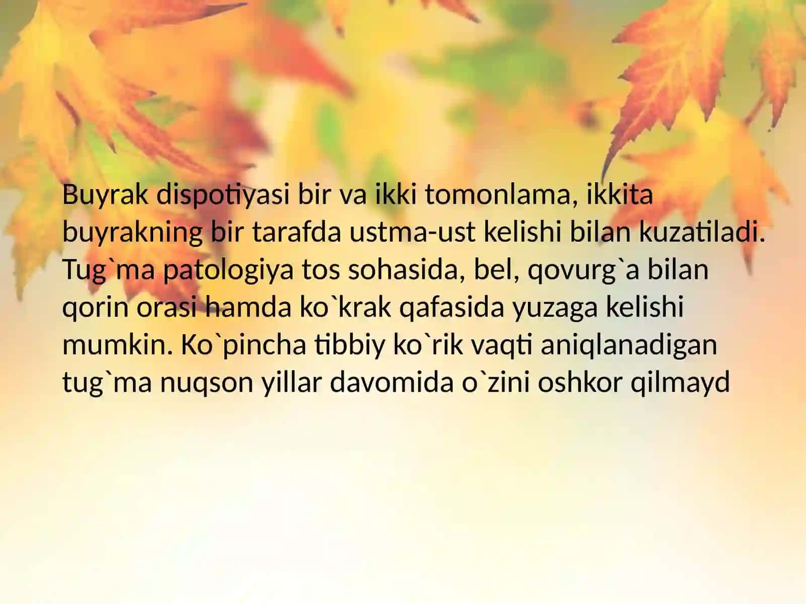 Buyraklarning tug'ma nuqsonlari 4