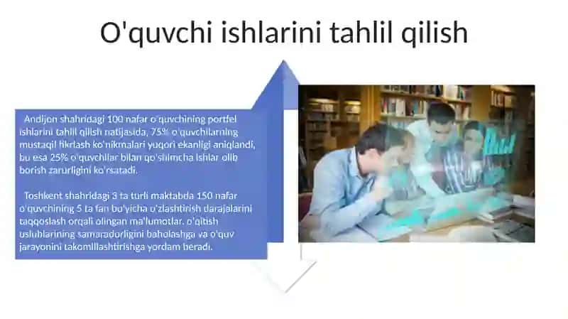 Oʻquvchilarning oʻzlashtirishini tadqiq etish metodikasi 4