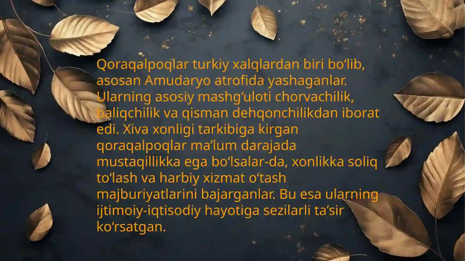 Xorazm xonligi va Qoraqalpoqlar 4