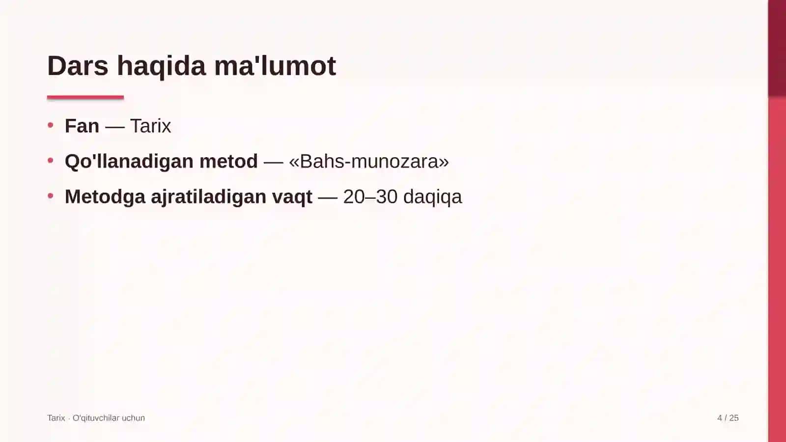 tarix darslarida bahs munozara metodidan foydalanish 4817 4
