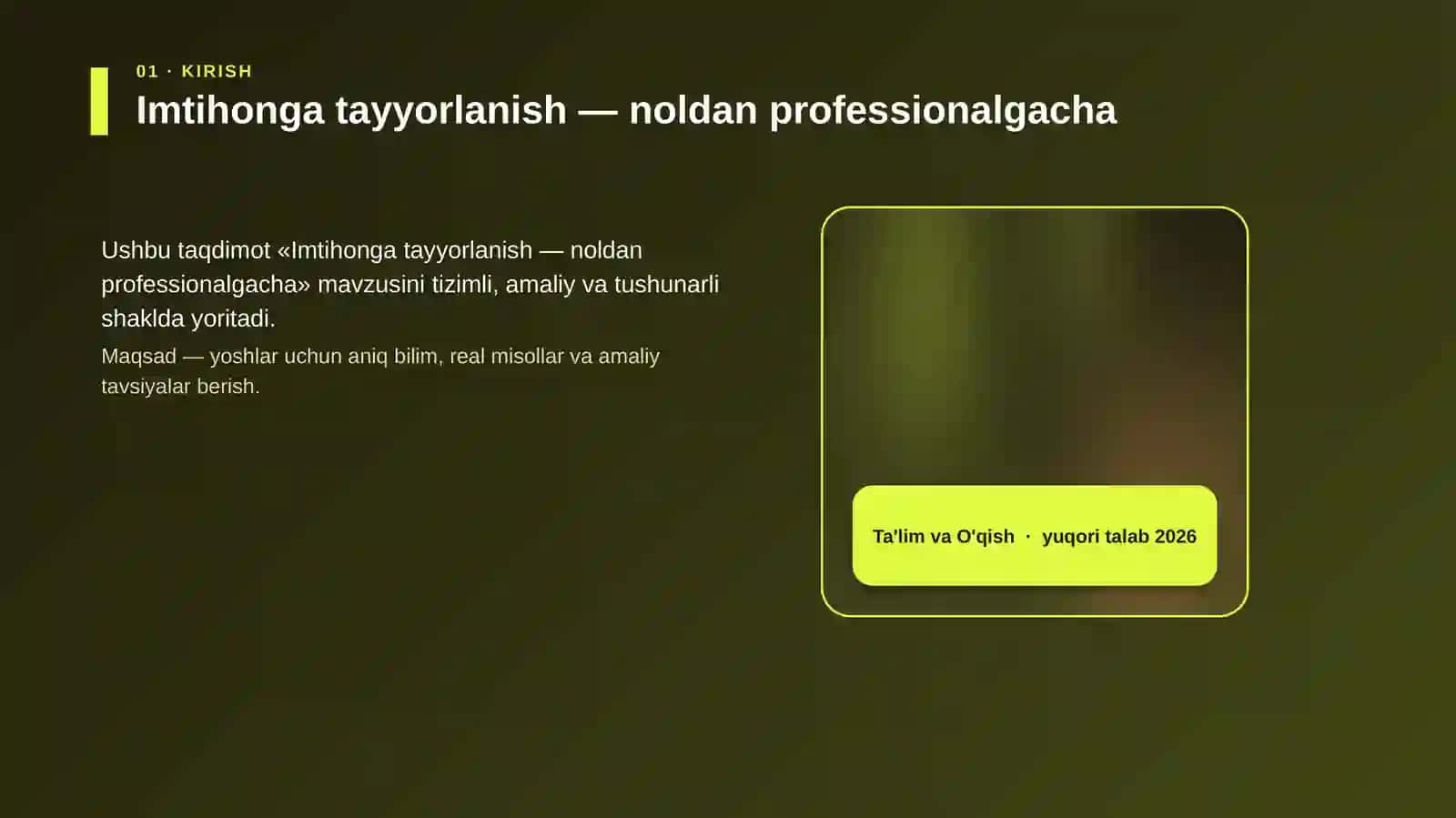 Imtihonga tayyorlanish — noldan professionalgacha 4
