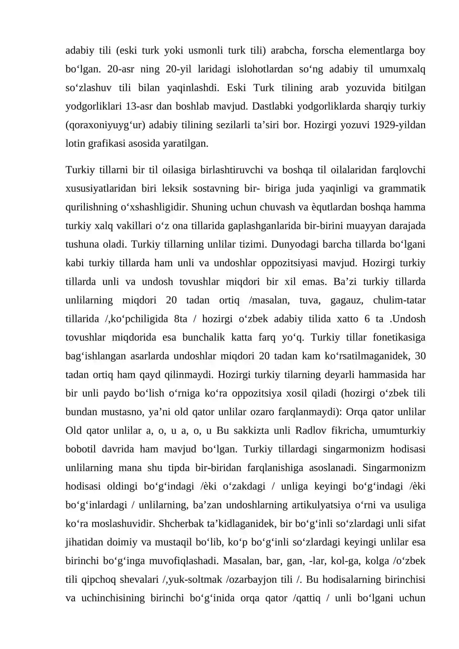 Turkiy tillar qiyosiy- tarixiy grammatikasi 4