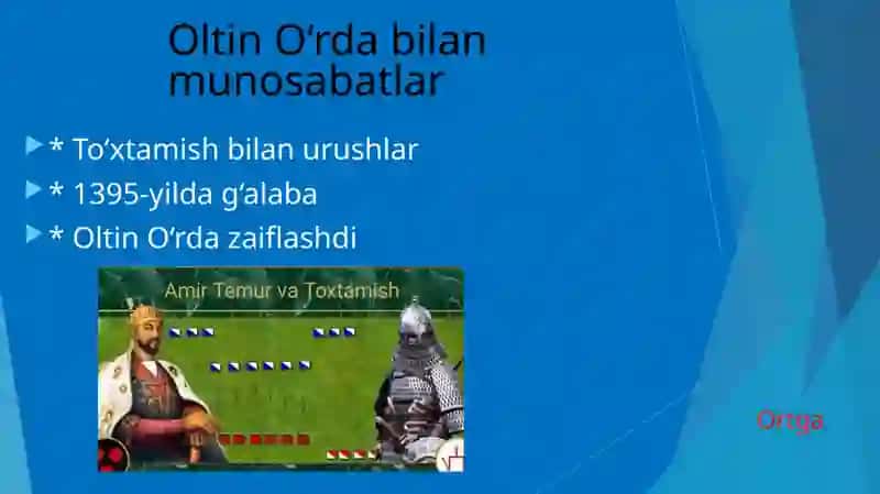 Amir Temurning tashqiyosati va Yevropa davlatlari bilan aloqalari 4