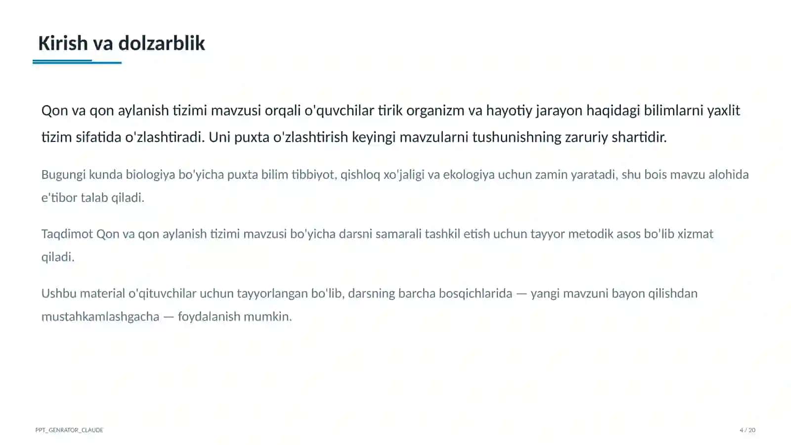 Qon va qon aylanish tizimi (8-sinf) 4