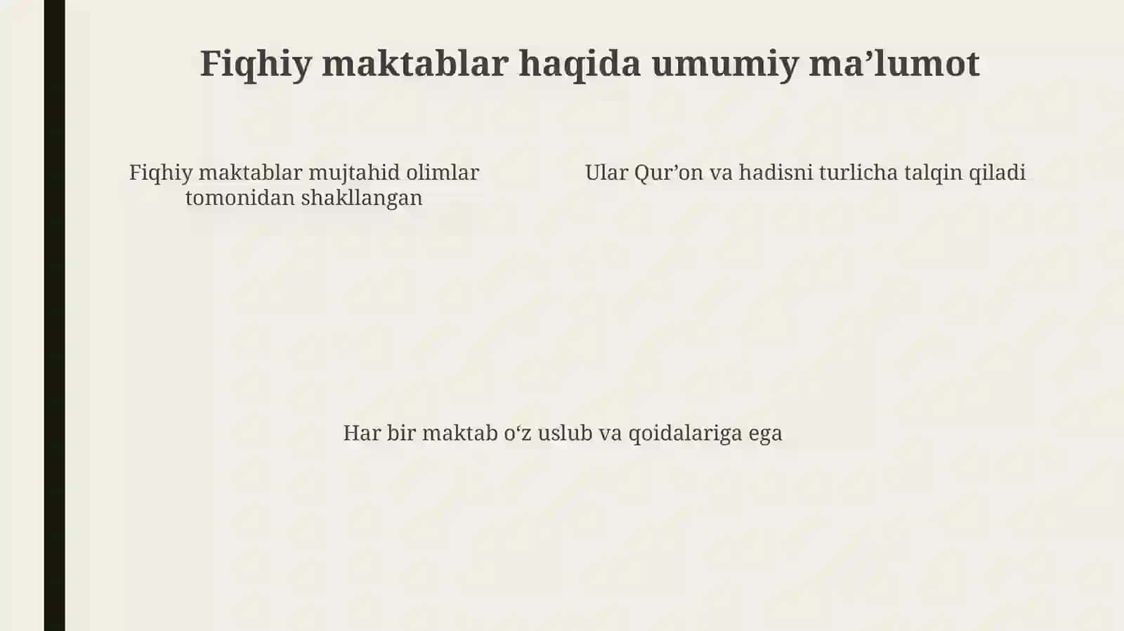 Islam Fiqhiy maktablari 4
