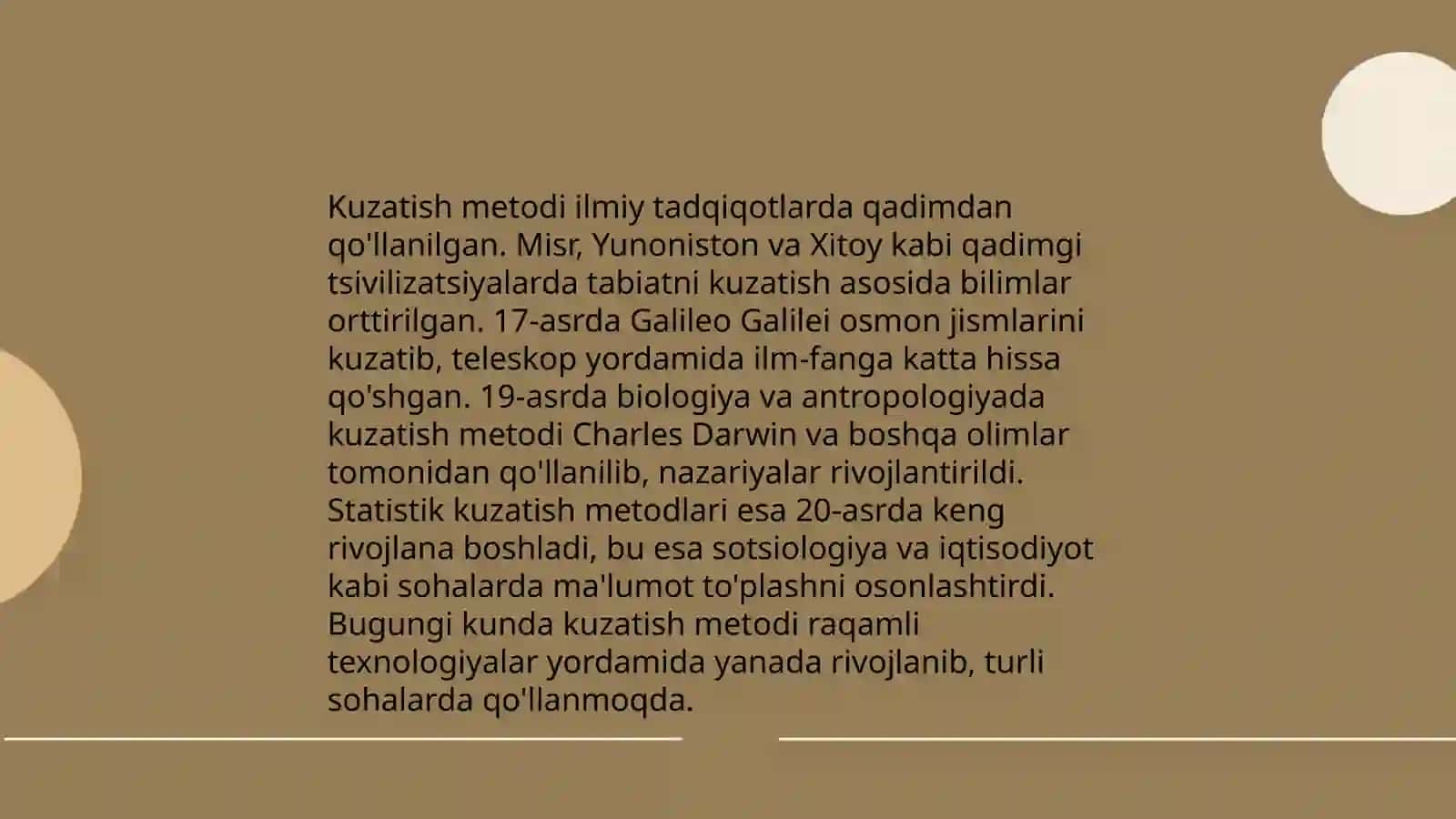 Pedagogik kuzatish metodi turlari va unga qoʻyilgan asosiy talablar 4