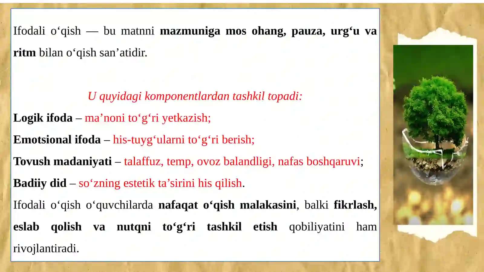 Ifodali o‘qish darslarida maqol, tez aytish, topishmoq kabilarni ifodali o‘qish 4