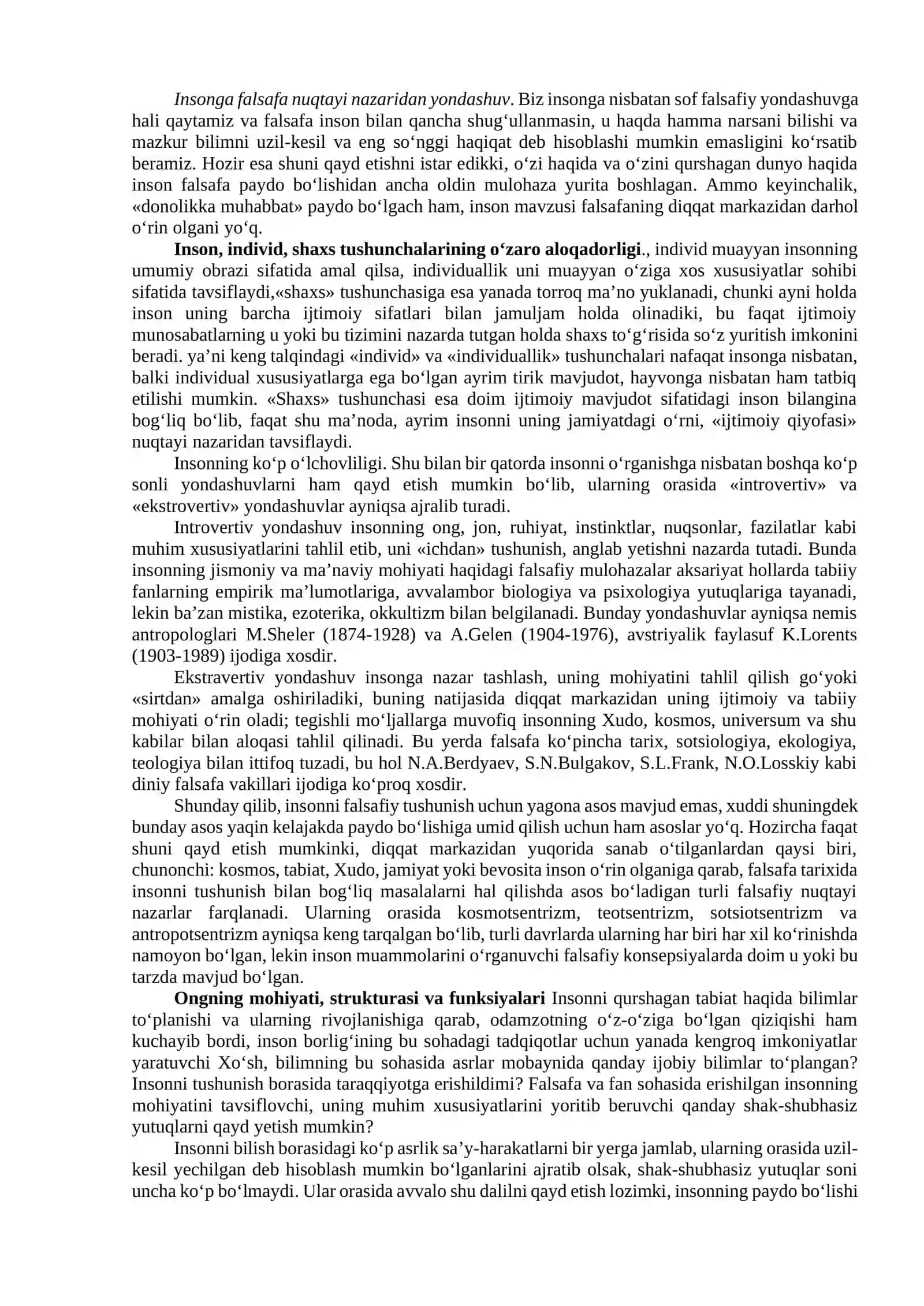 Inson falsafasi (Falsafiy antropologiya) Qadriyatlar falsafasi (aksiologyia) 4