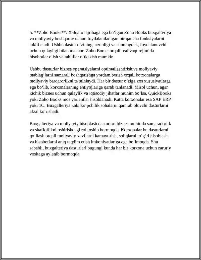 EKONOMIKADA QOLLANILATUGIN AMELIY PROGRAMALIQ ONIMLER 4