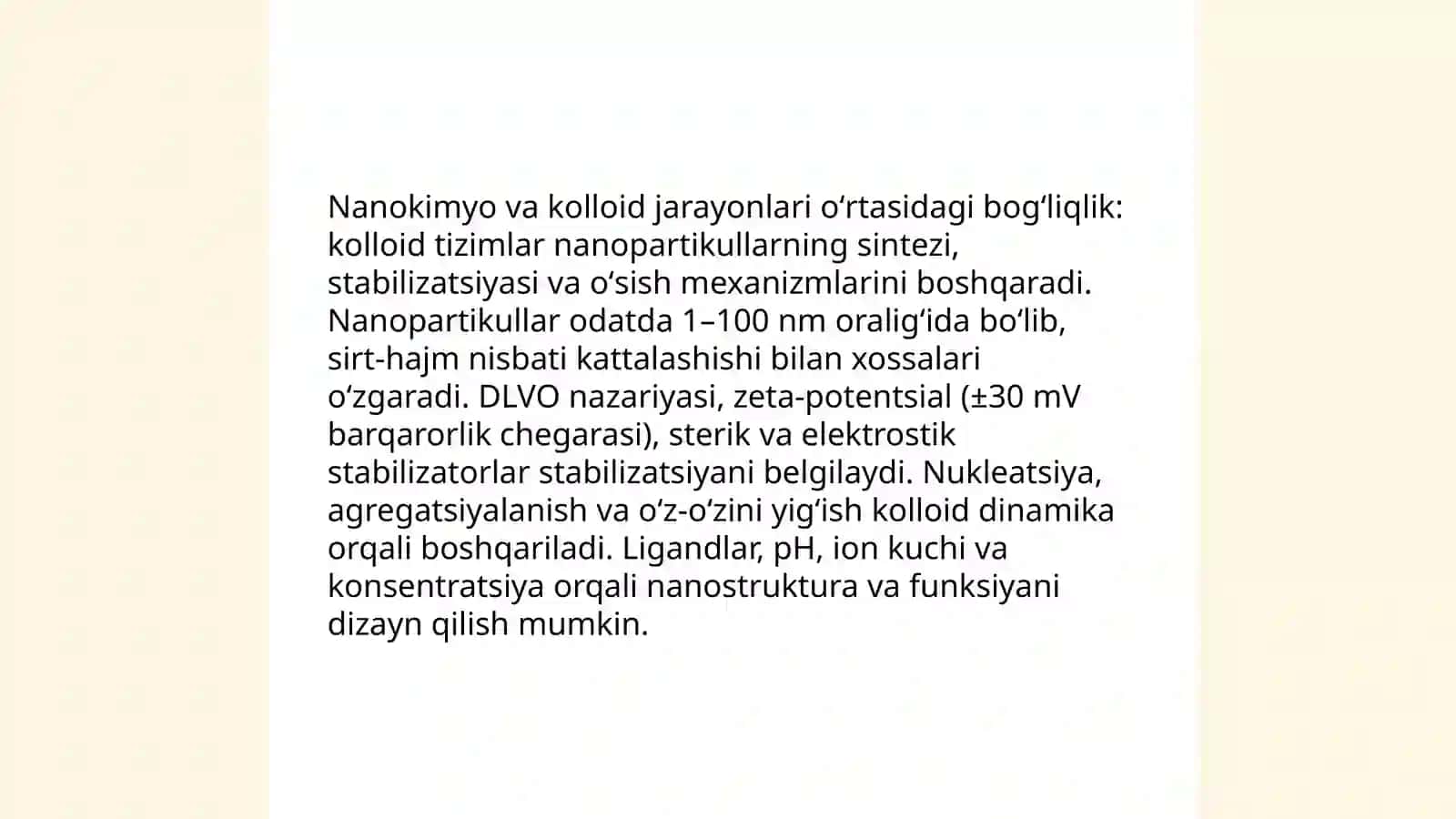 Kolloid kimyo asoslari va zamonaviy materiallarga tatbiqi 4