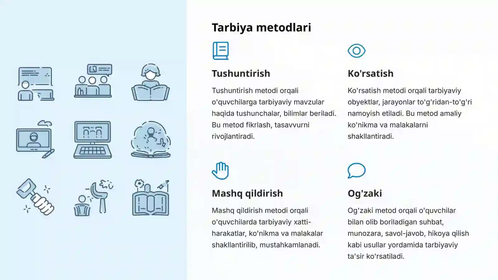 Zamonaviy pedagogikada tarbiya metodlari va shakllari 4