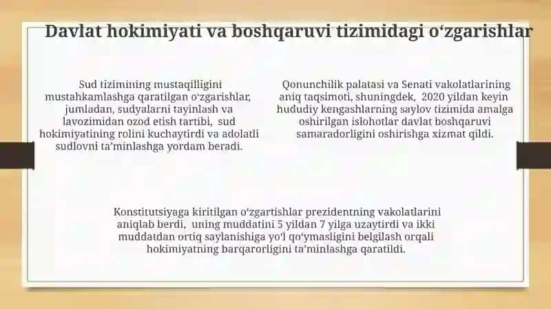 Oʻzbekiston Respublikasi Konstitutsiyasiga kiritilgan òzgartirish va qòshimchalar 4