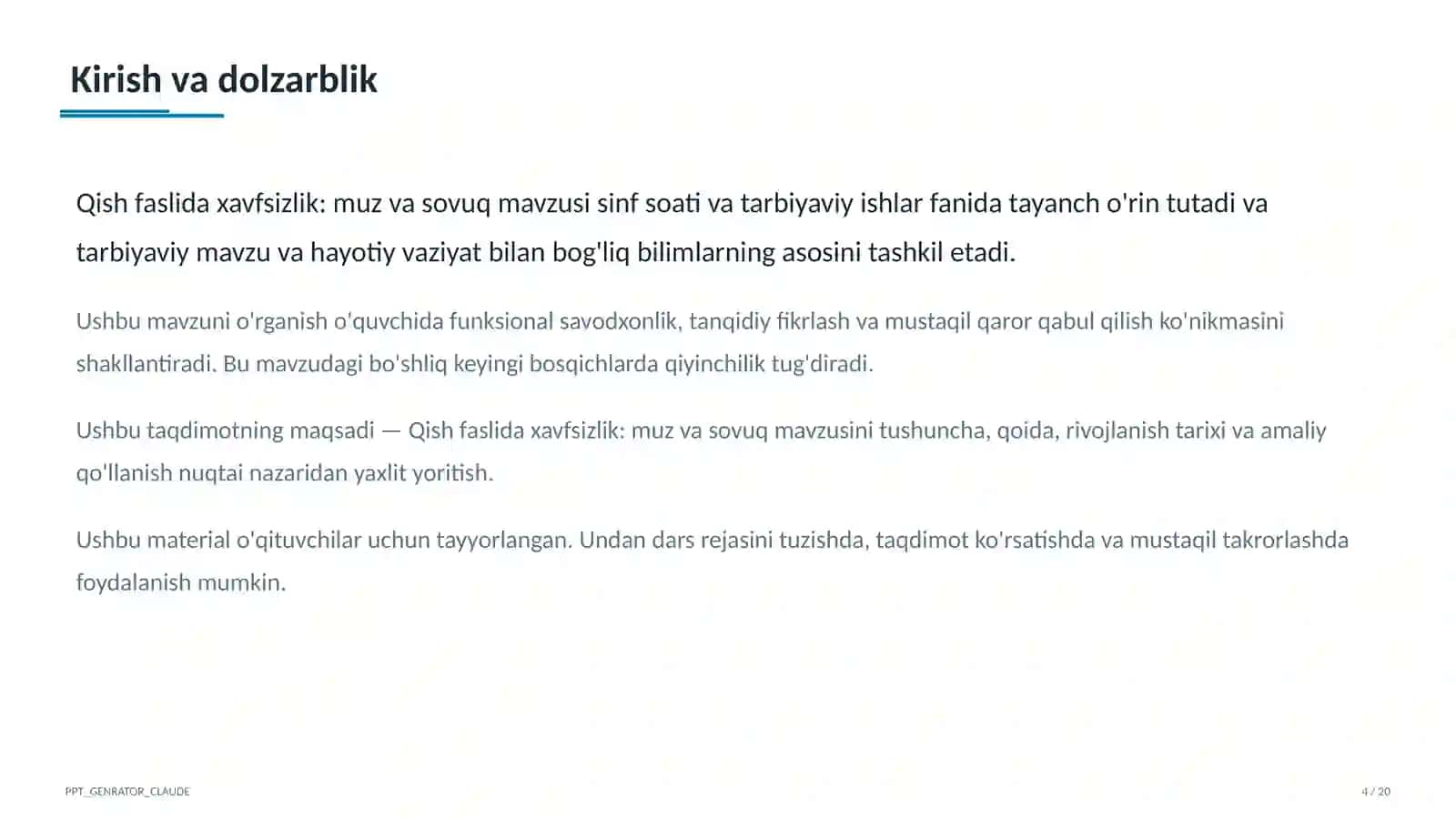 Qish faslida xavfsizlik: muz va sovuq 4