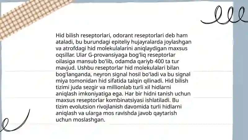 Hid bilish a'zolari tuzilishi 4