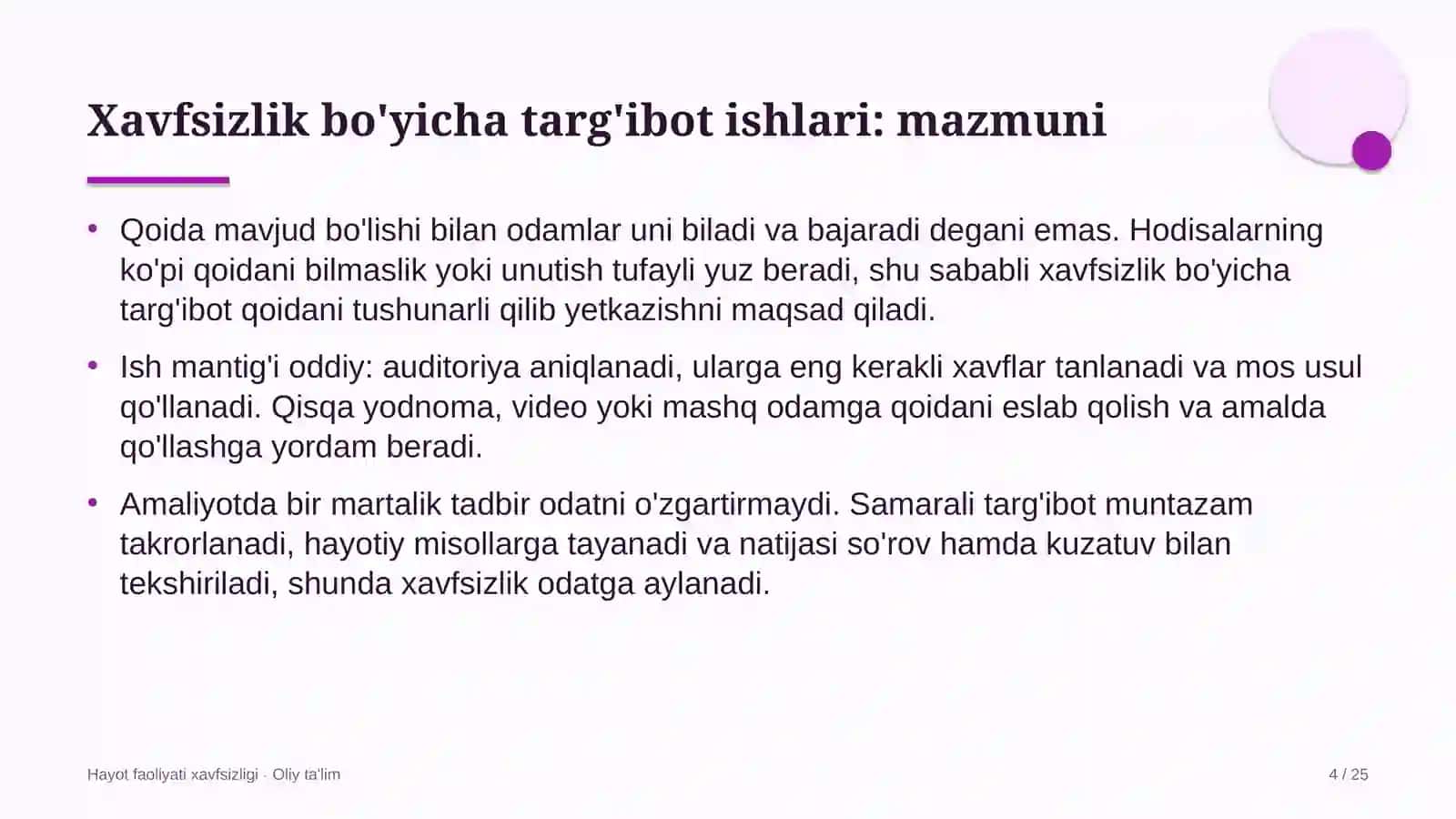 yetkazib berish xizmatlarida xavfsizlik bo'yicha targ'ibot ishlari 3862 4
