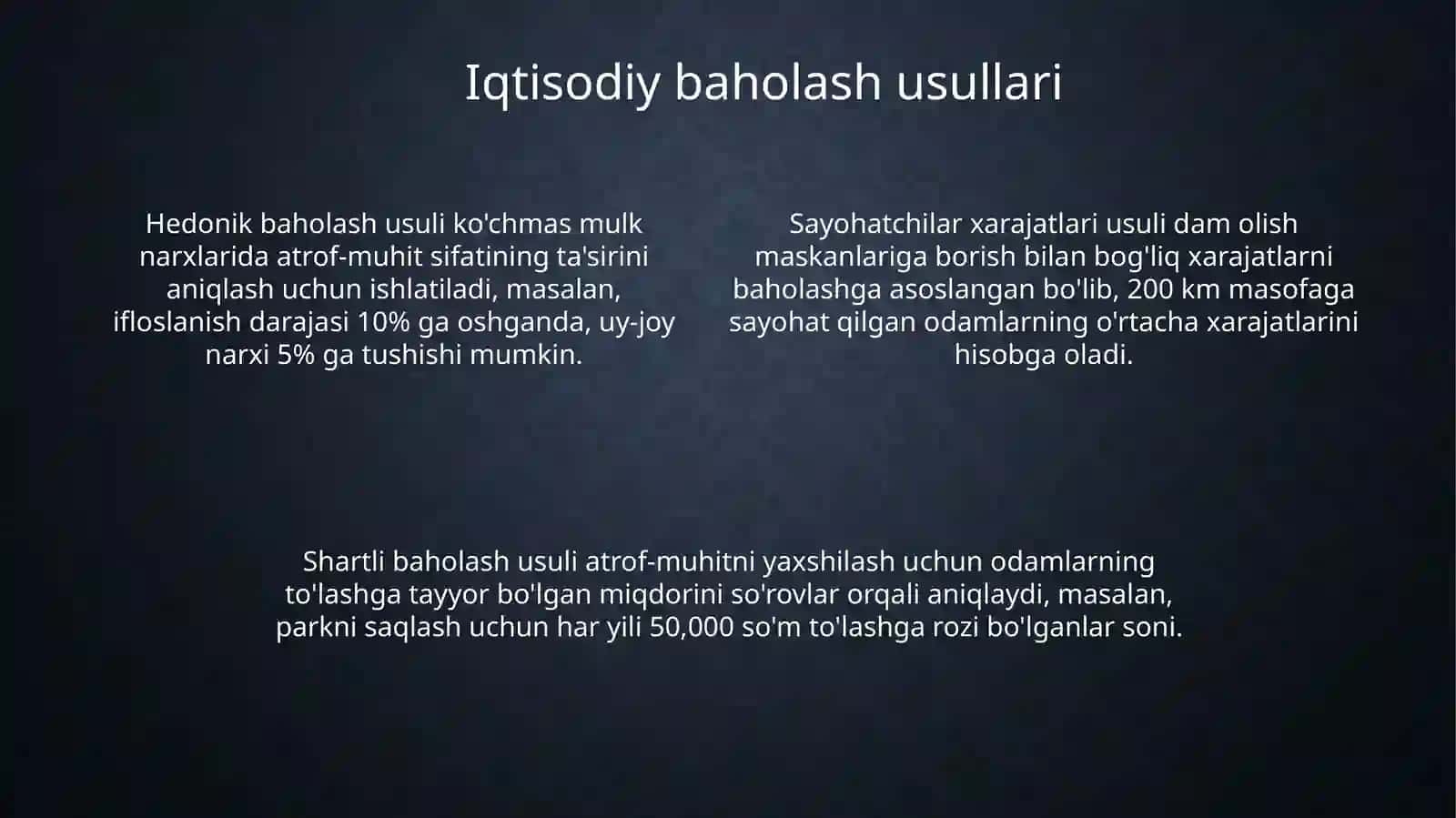 Tabiatni himoyaqilishning iqtisodiy tahlil 4