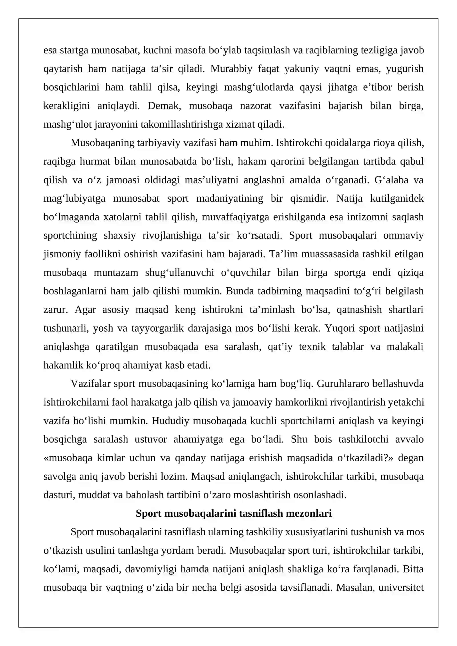 Sport musobaqalarining turlari va ularni o‘tkazish usullari 4