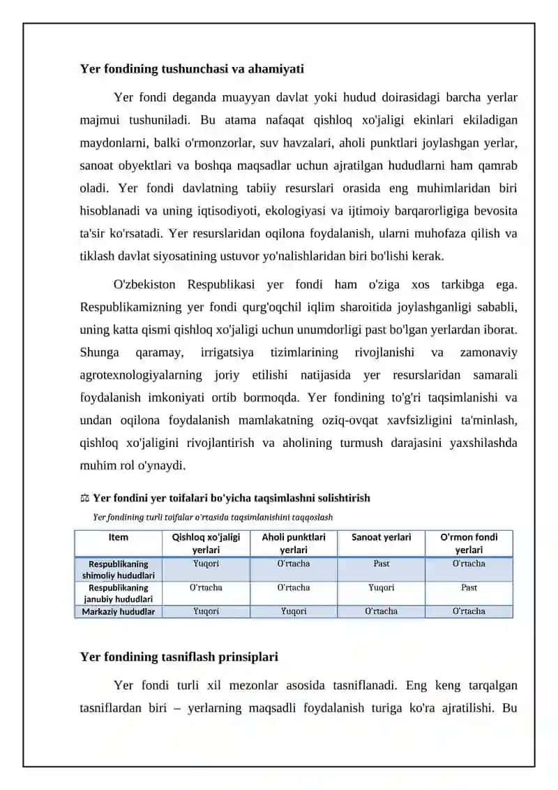 Yer fondini taqsimlanishi 4