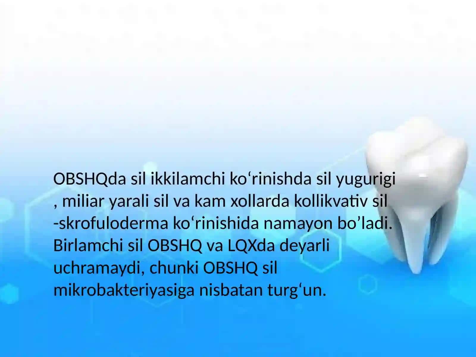 Sil kasalligida ogʻiz boʻshligʻida oʻzgarishlar 4