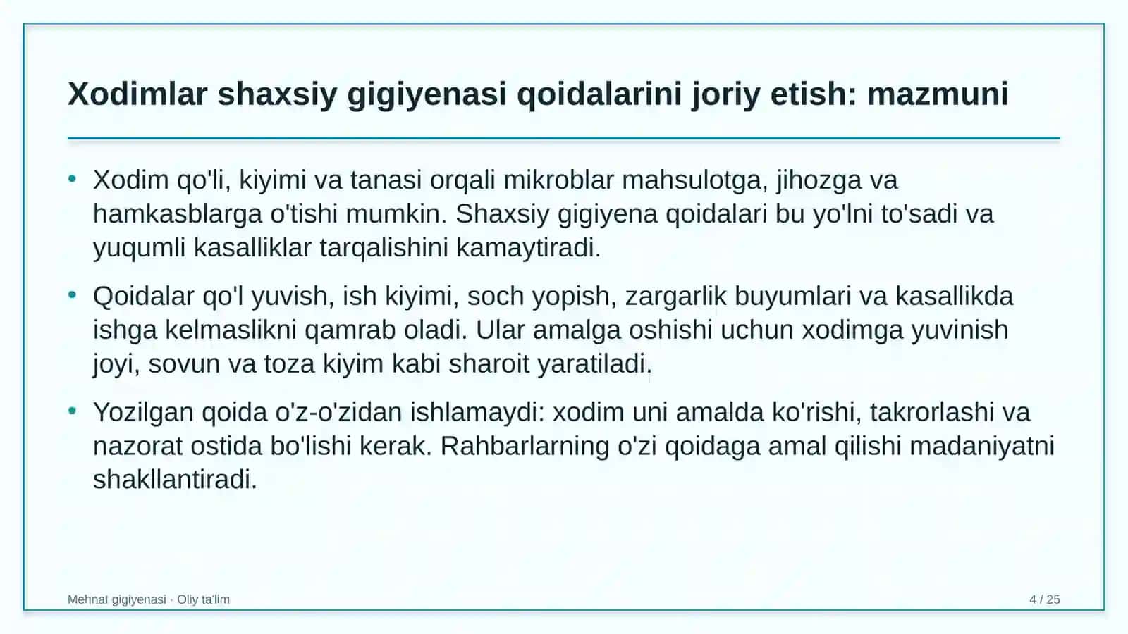 sport jurnalistikasida xodimlar shaxsiy gigiyenasi qoidalarini joriy etish 6126 4