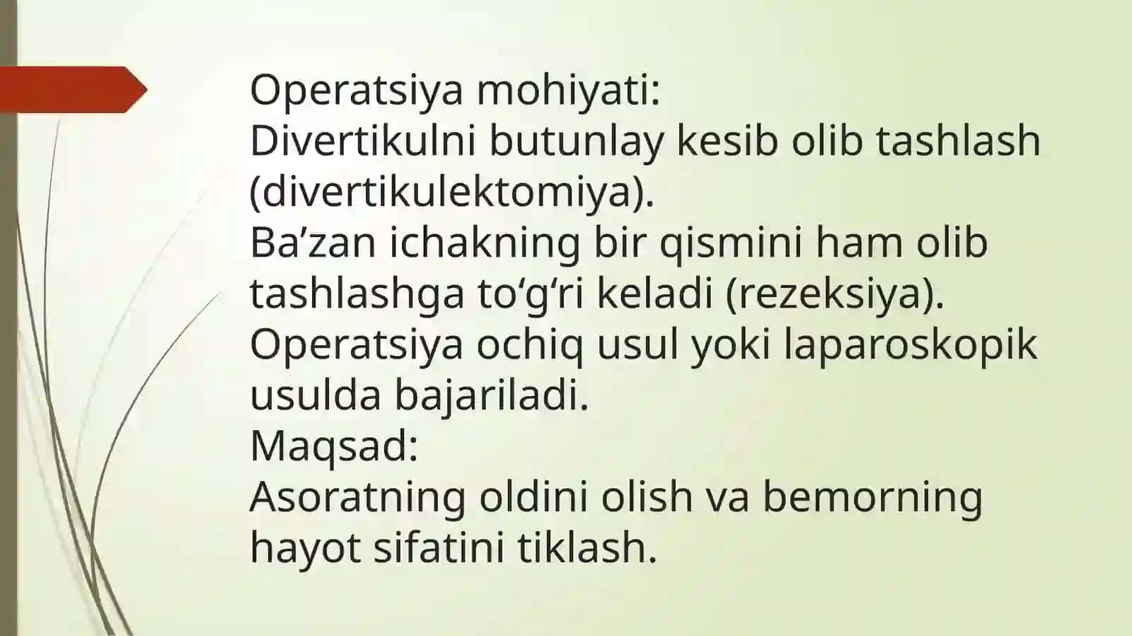 Mekkel divertikulini olib tashlash 4