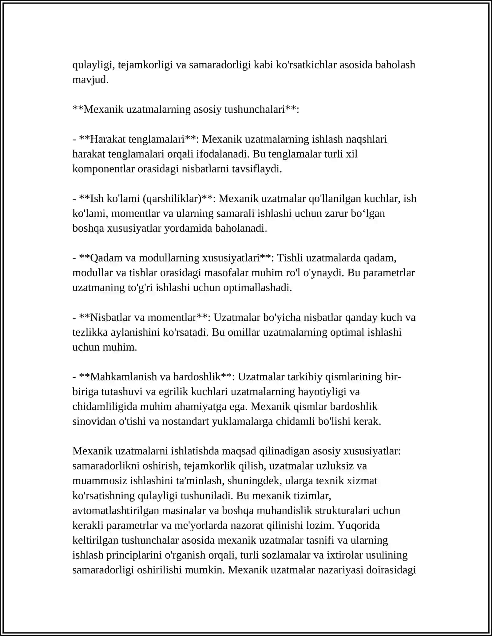 MEXANIK UZATMALAR NAZARIYASI 4