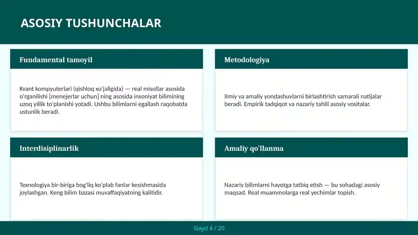 KVANT KOMPYUTERLARI (QISHLOQ XO'JALIGIDA) — REAL MISOLLAR ASOSIDA O'RGANILISHI [MENEJERLAR UCHUN] 4