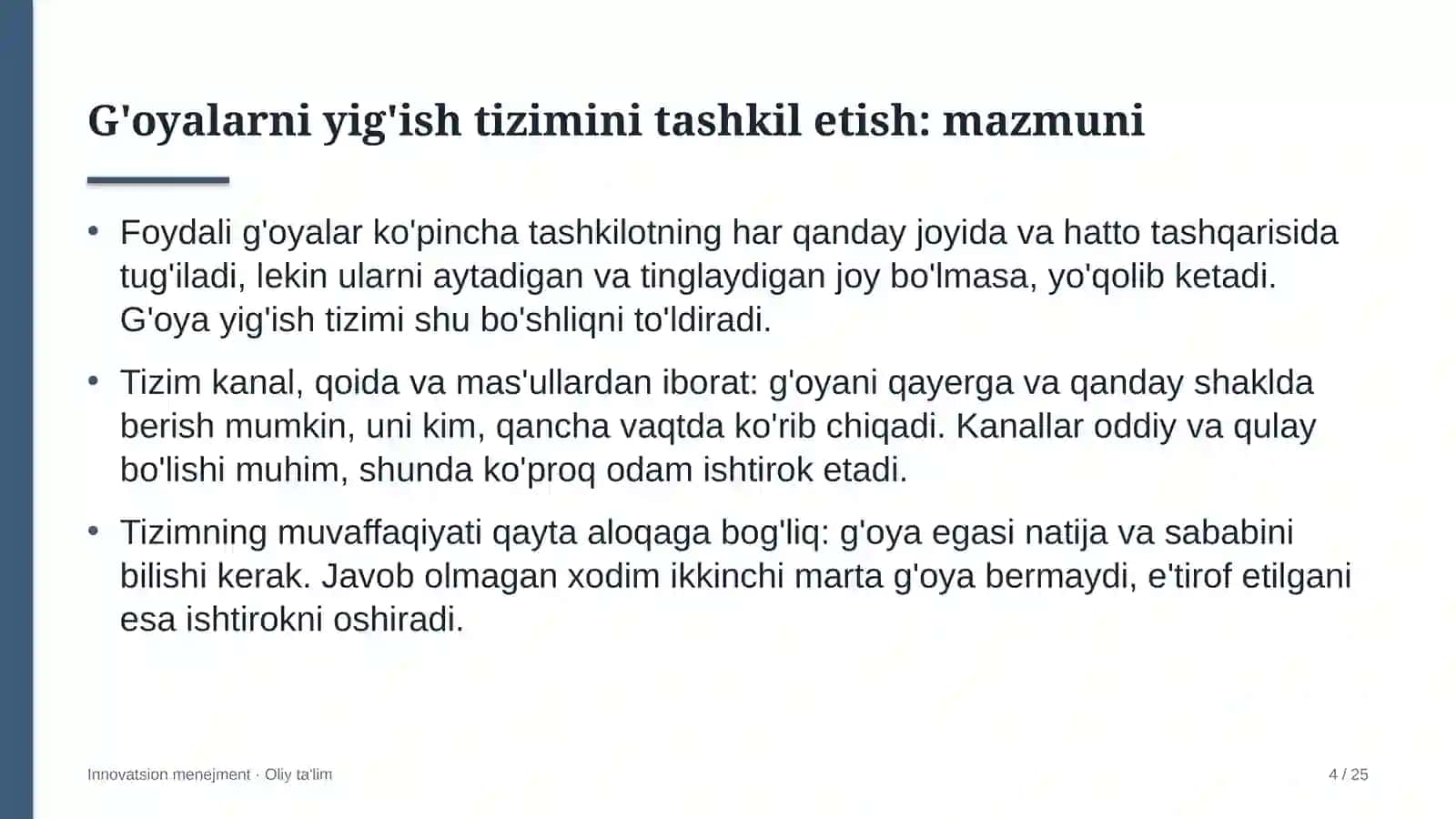 eksport faoliyatida g'oyalarni yig'ish tizimini tashkil etish 1268 4