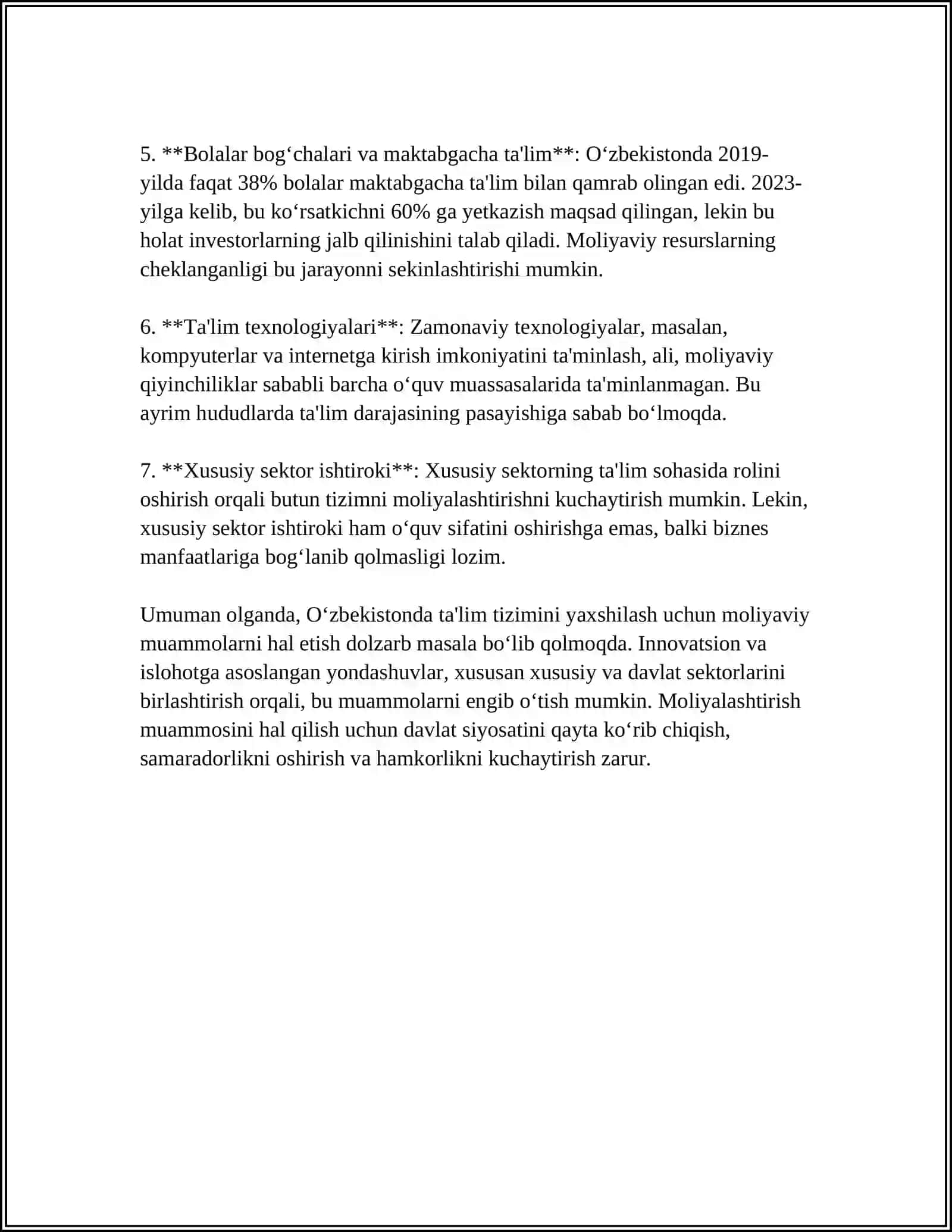 TA’LIM TIZIMIDAGI MUAMMOLAR VA RIVOJLANISHLAR 4