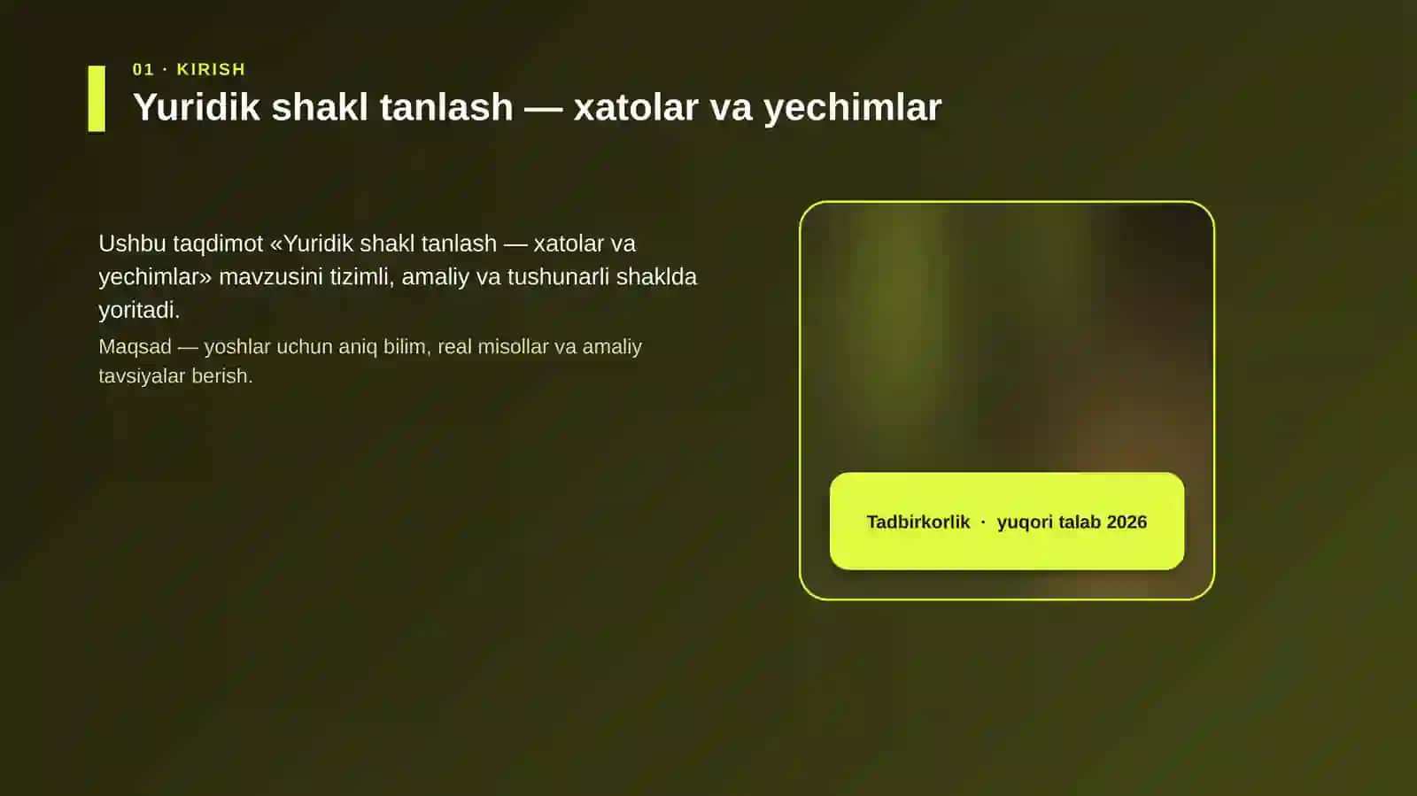 Yuridik shakl tanlash — xatolar va yechimlar 4