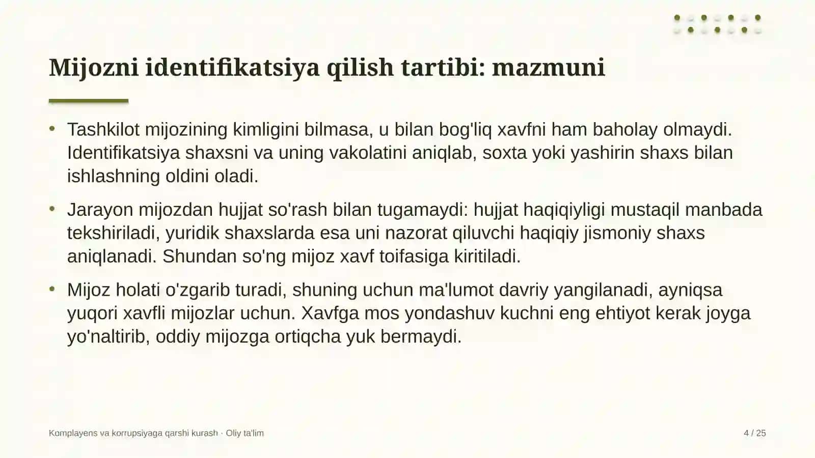 qishloq turizmida mijozni identifikatsiya qilish tartibi 5882 4