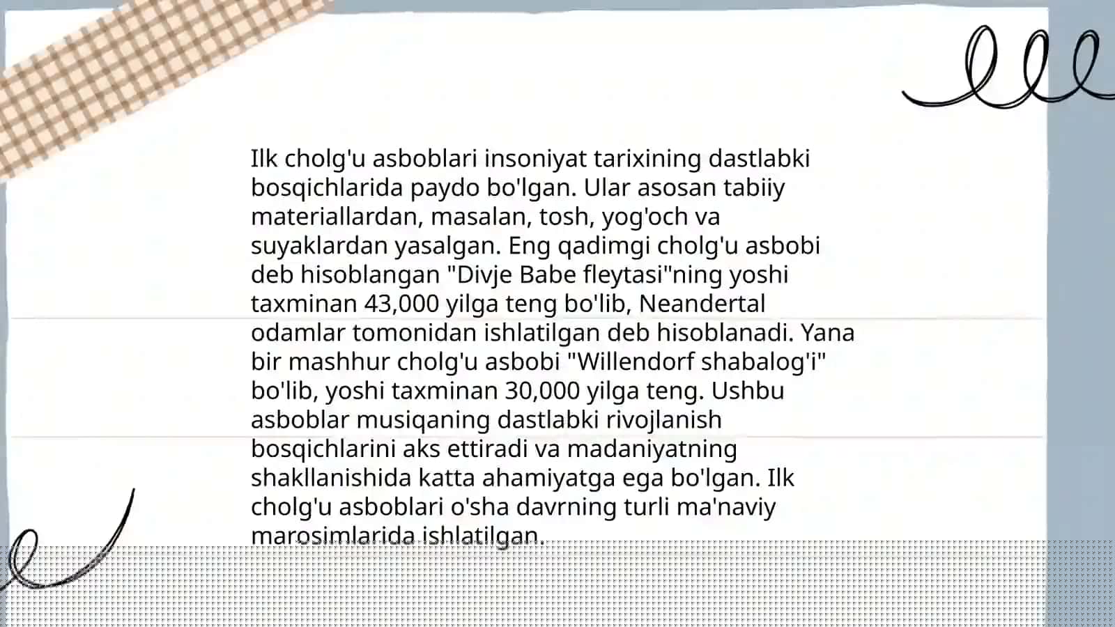 Cholg'u asboblarining tarixi 4