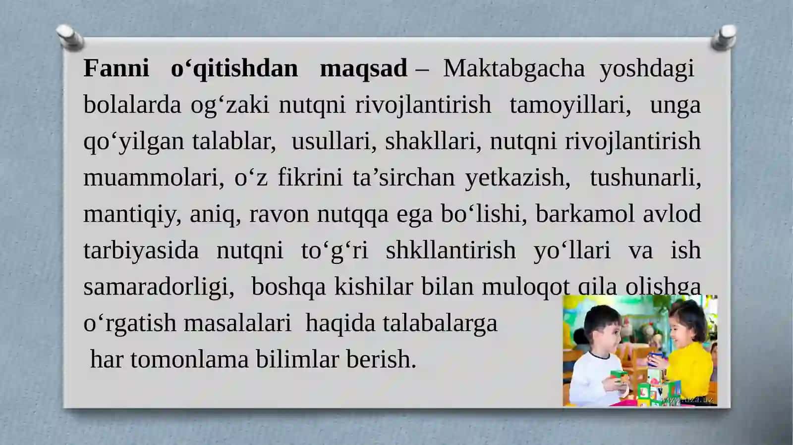 Bolalarni nutqini o‘stirish nazariyasi va texnologiyalari fanining ilmiy-nazariy asoslari Sharq va G 4