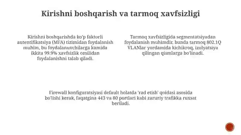 Axborot xavfsizligi siyosati va xavfni boshqarish 4