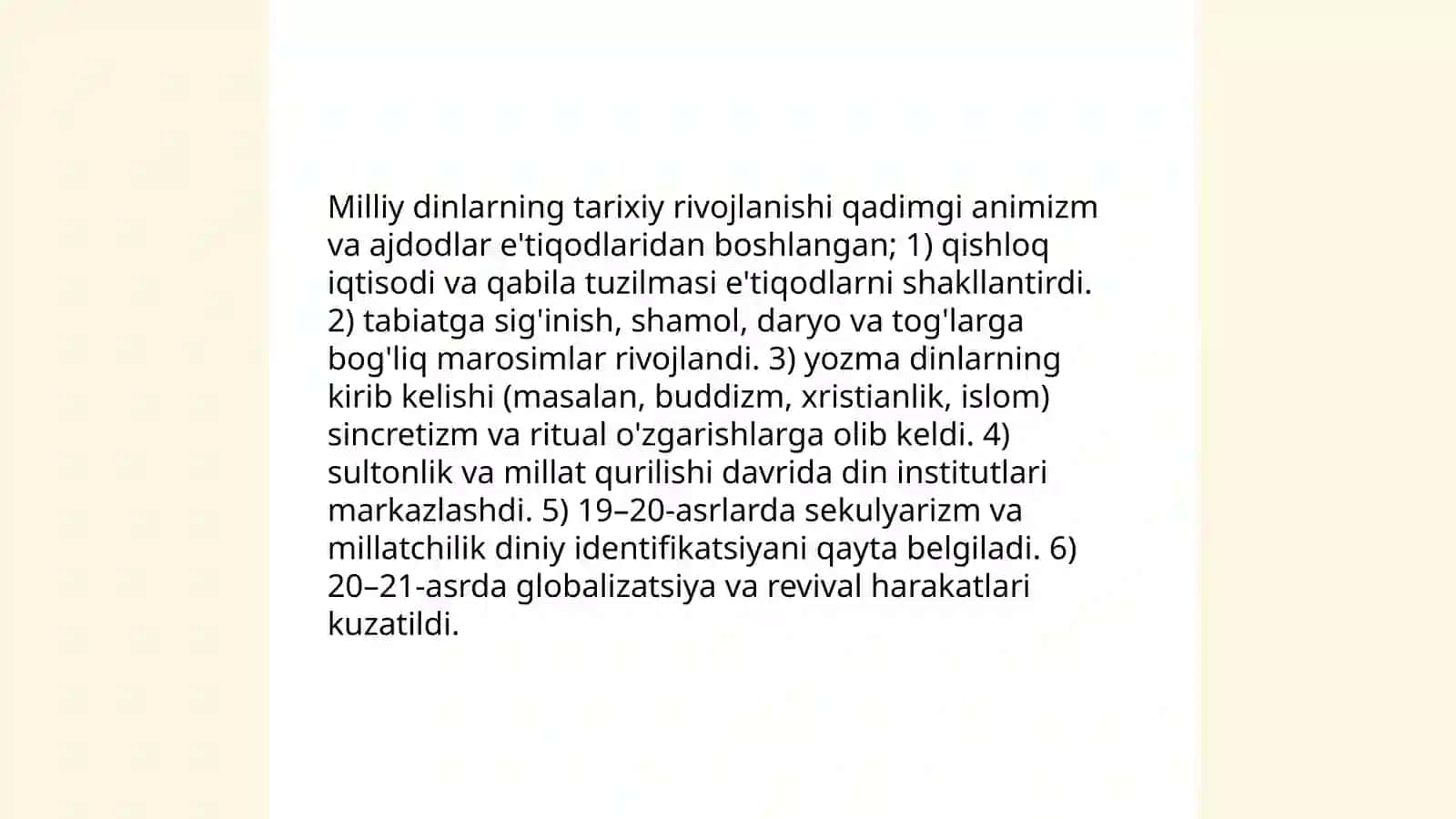Milliy dinlar 4