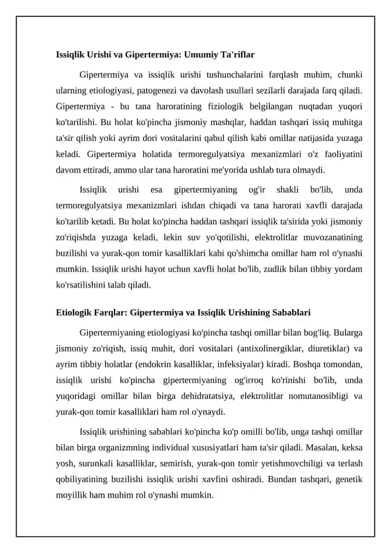 Isitma va gipertermiya holatlari 4