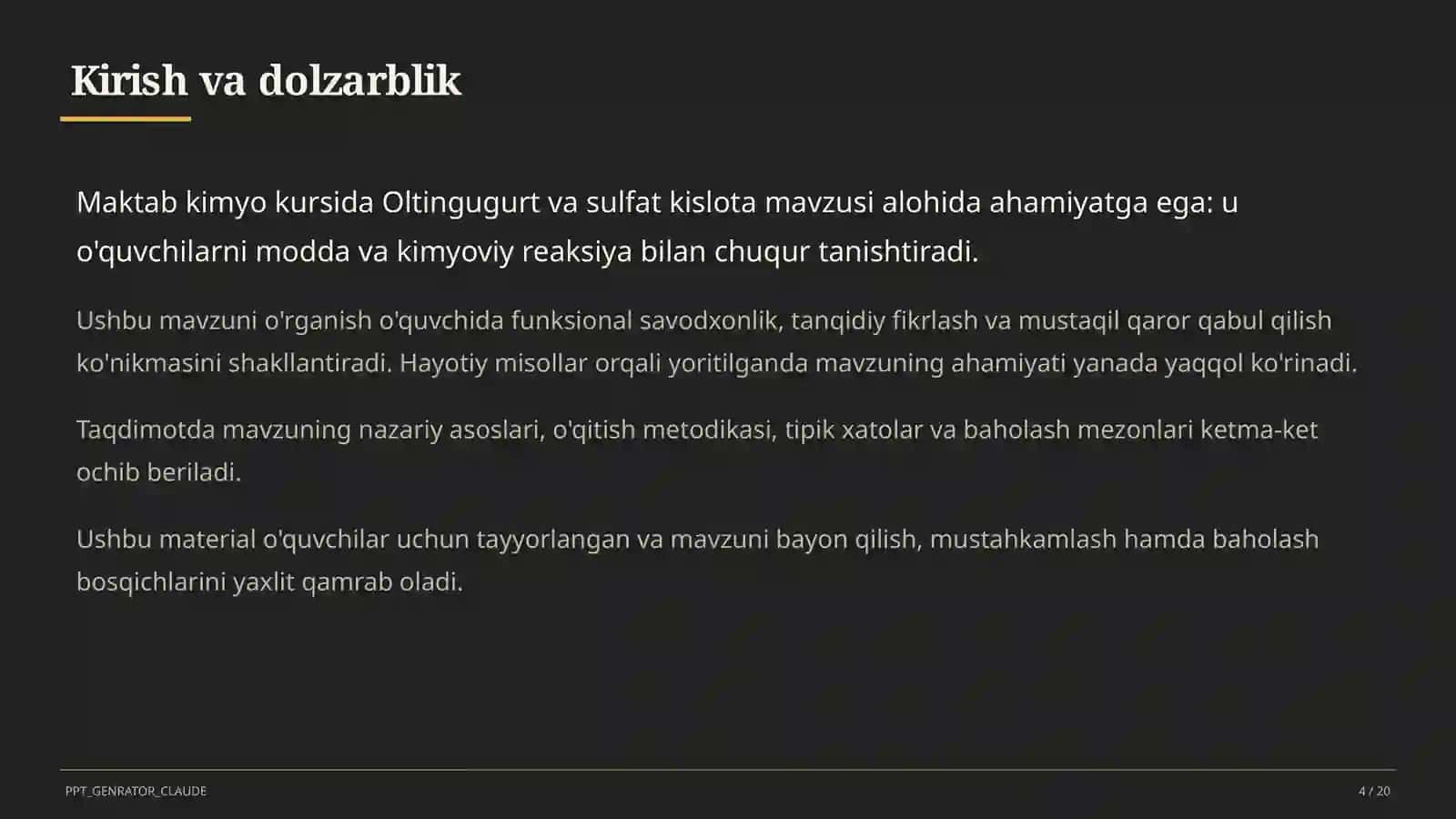 Oltingugurt va sulfat kislota (9-sinf) 4
