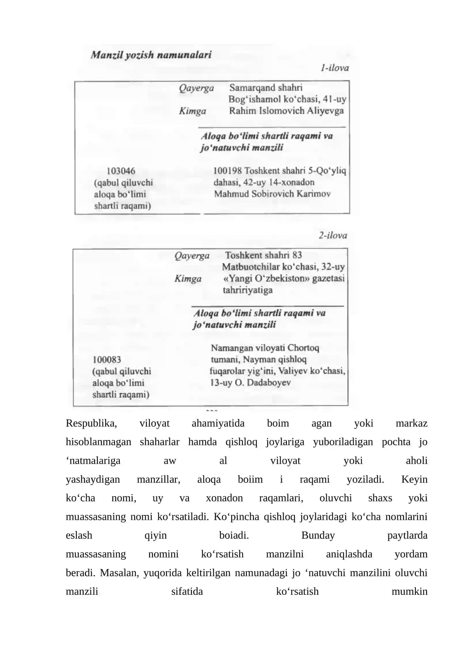 Xizmat yozishmalari bilan ishlash 4