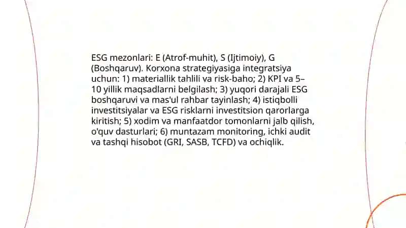 Barqaror rivojlanish va korxonaning ijtimoiy funksiyasi 4