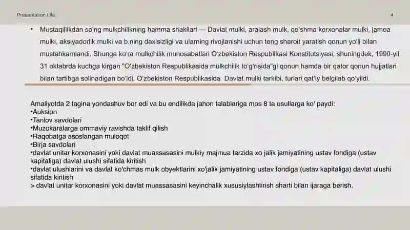 Davlat mulkidan samarali foydalanish 4