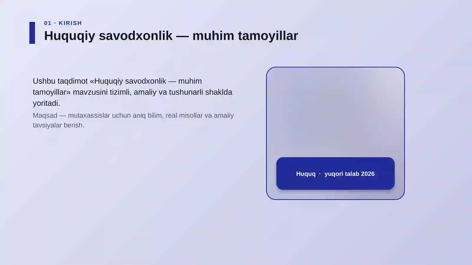 Huquqiy savodxonlik — muhim tamoyillar 4