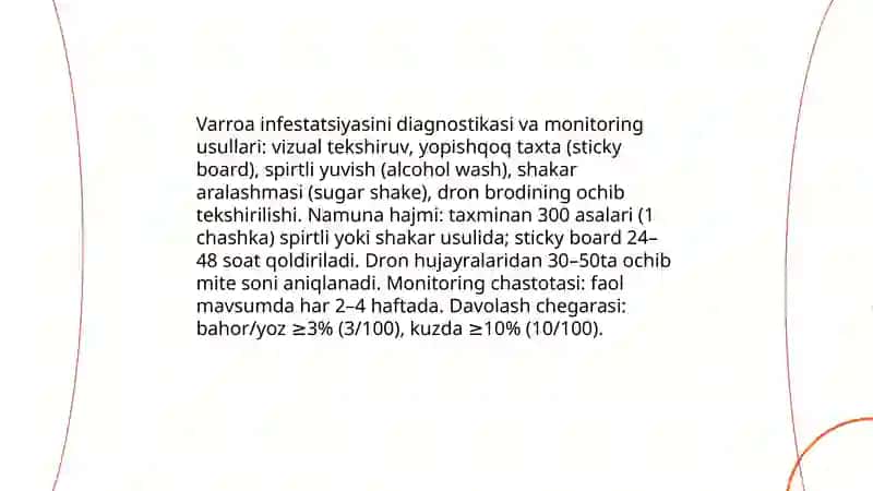 Varroa destructor akarasi: biologiyasi va asalarilarga ta'siri 4