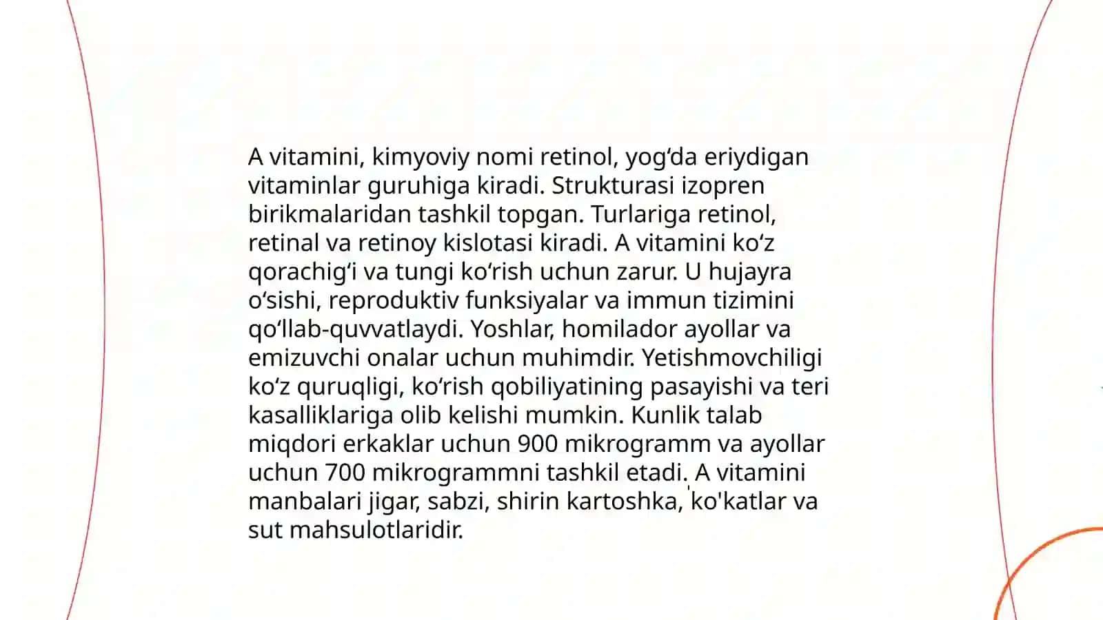 Yog‘da eruvchi vitaminlar. Tuzilishi va funksiyalari 4