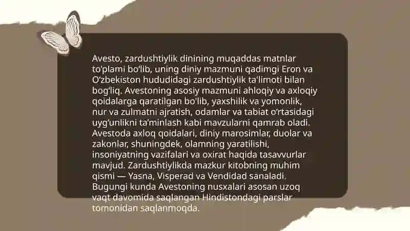 Avesto kitobi haqida 4