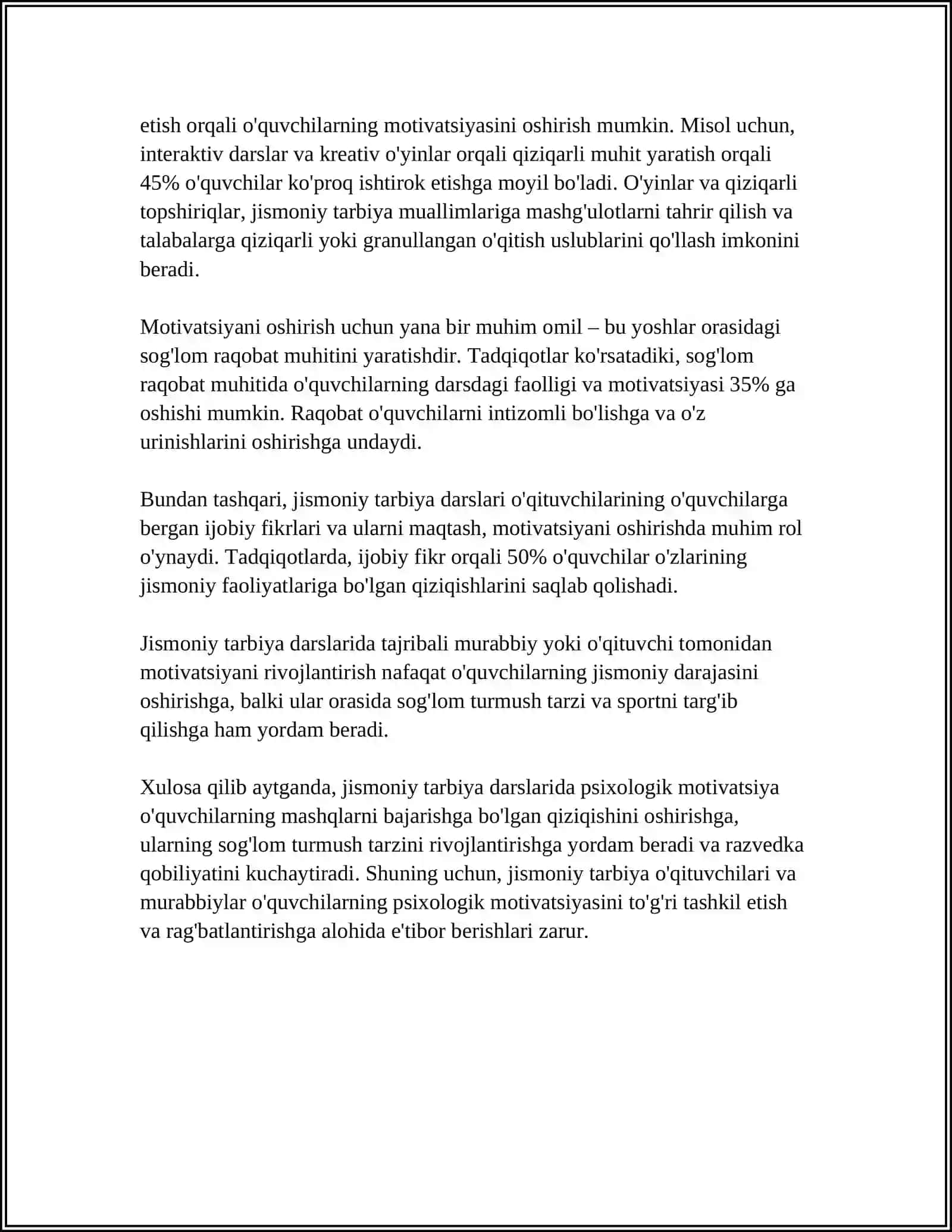 BOSHLANG'ICH SINFDA JISMONIY TARBIYA O'QITUVCHINING PSIXOLOGIK ROLI 4