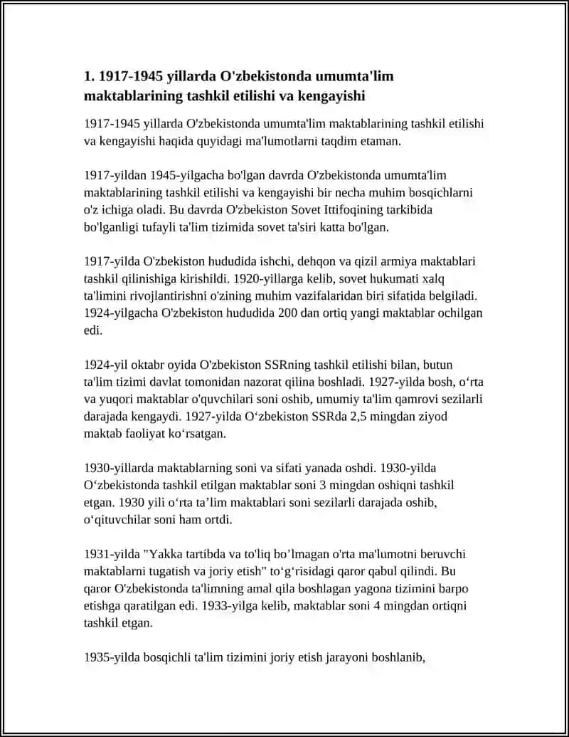 1917-1945-YILLARDA O'ZBEKISTONDA MAKTAB VA PEDAGOGIKA FANI 4