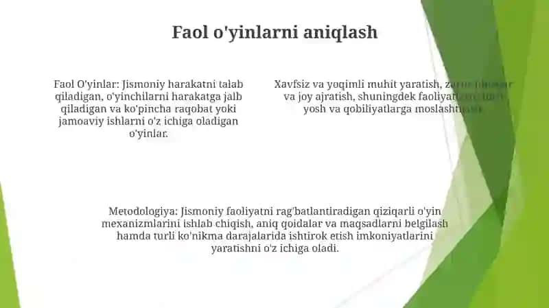 Harakatli o'yinlarni o'tkazish metodikasi 4