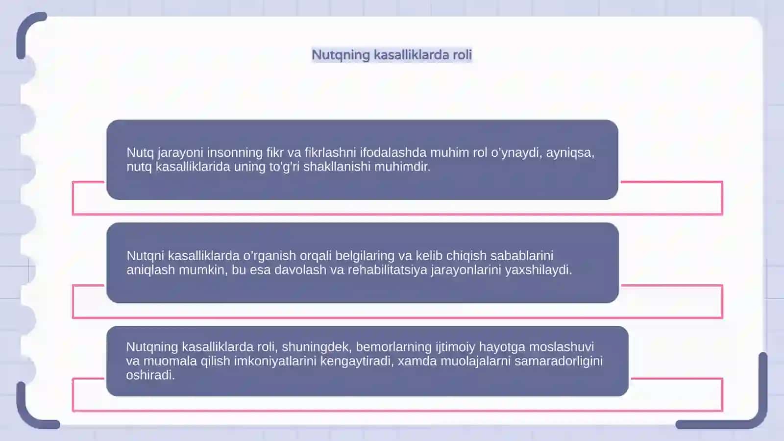 Nutq jarayoni. Nutqni kasalliklarda oʻrganish 4